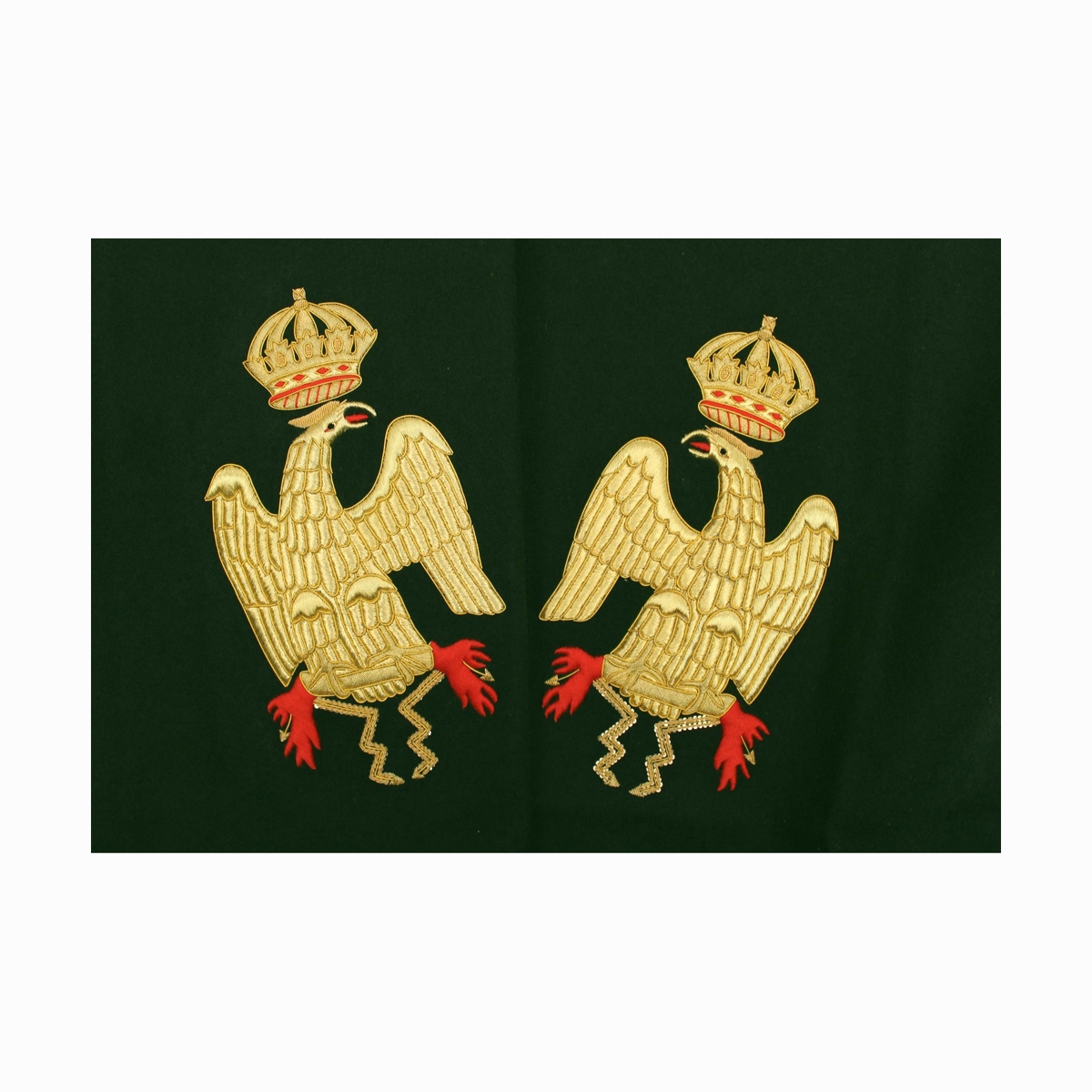Pair of eagles  gold work  flag high quality embroidered customized